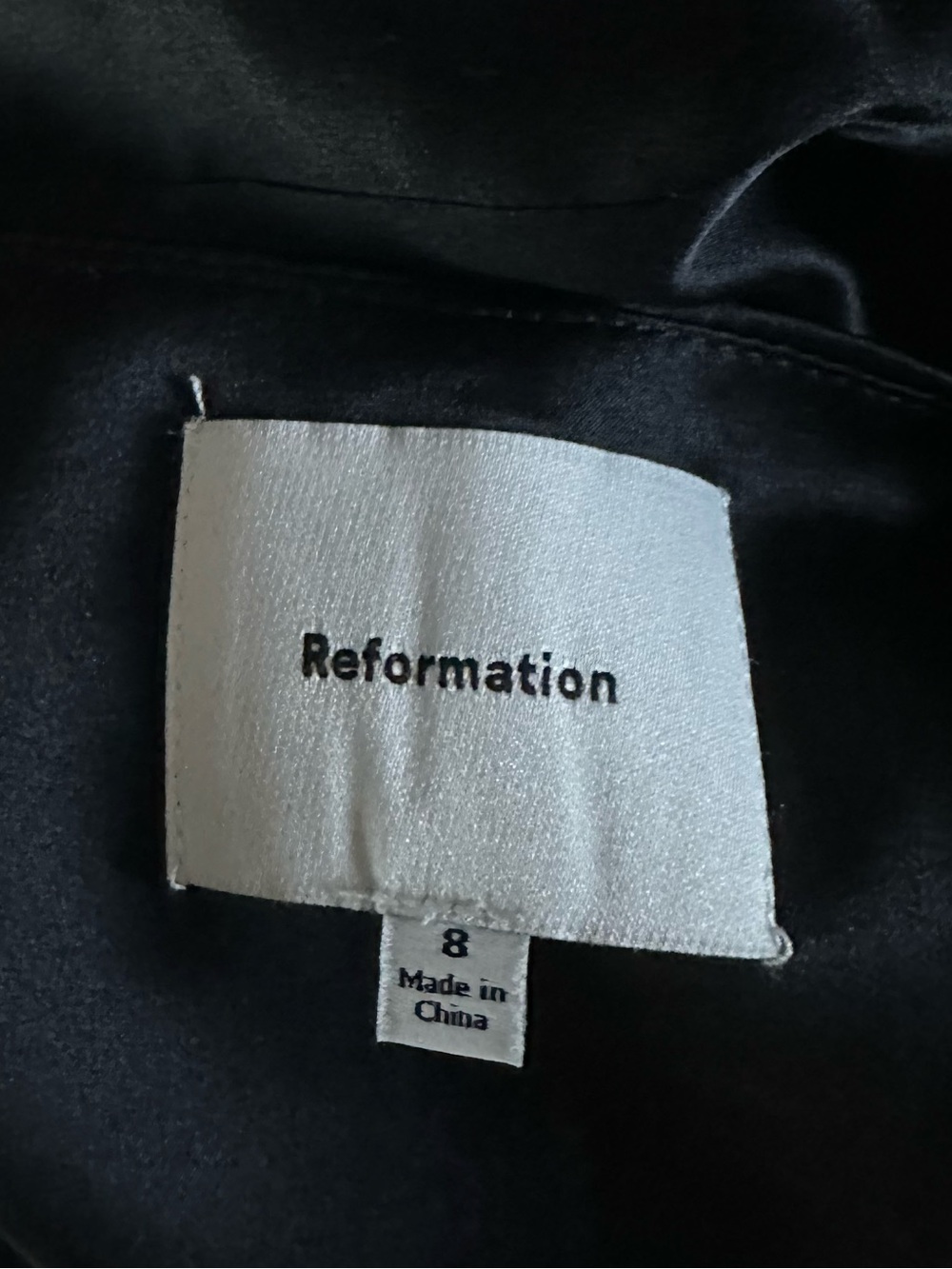 Reformation Black Satin Slip Mini Dress - Picture 10 of 11